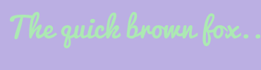 Image with Font Color ACE9B3 and Background Color BBAFE3